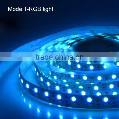 16.4FT Double Row 5050 RGB LED Strip 5M 600 Led SMD Led Fleible Light Ribbon Tape & DC 12V 10A Power & 86bo Dimmer Controller photo-4