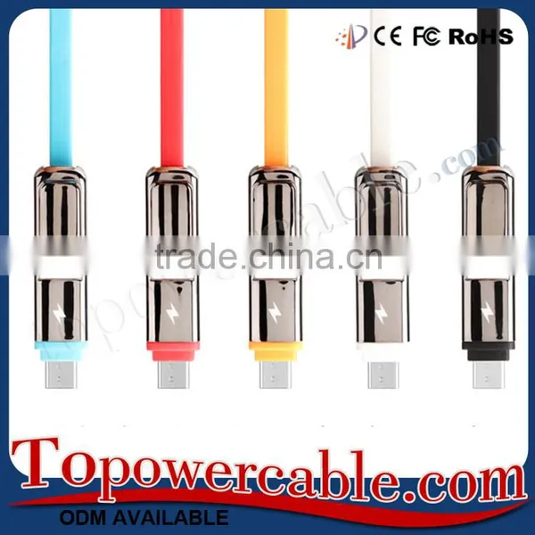 Supply Portable Multi-functional USB Type C 2 in 1 Data Cable photo-6