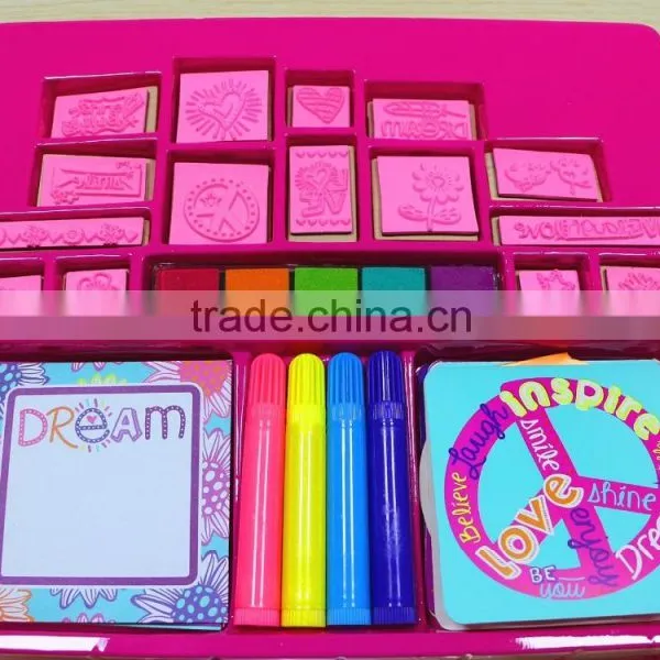 15 PCS WOODEN STAMPS WITH CUTESY CARD photo-3