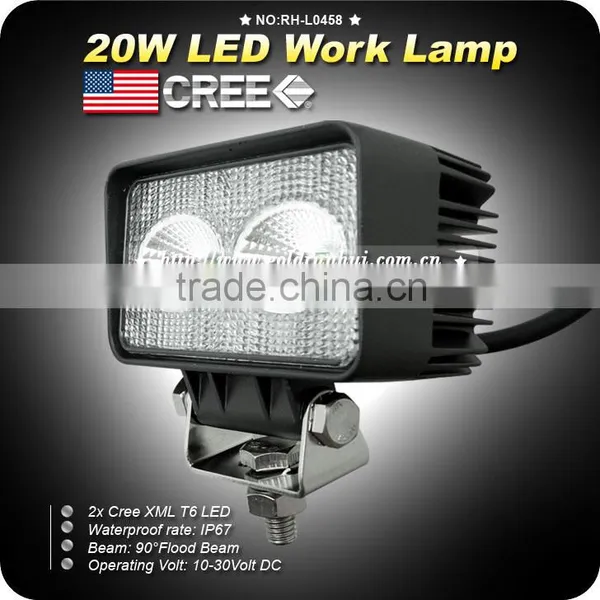 GoldRunhui RH-L0458 New Designed High Power 10~30V Auto Waterproof 12V 20W LED Work Lamp