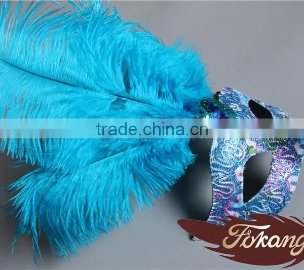 Wholesale Cloth Trim Big Ostrich Feather Mask For Bachelorette Party Supplies photo-3