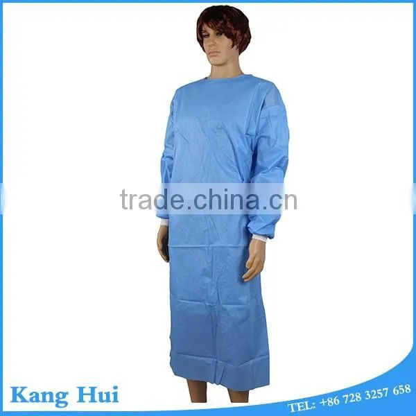 Soft Hand Feeling Blue Disposable Surgical Gown