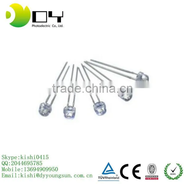  10 years factory top quality 5mm oval/strawhat /round all single colors led diode price competitive