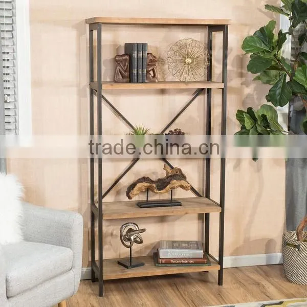 Assembly Design Wooden Book Display Rack