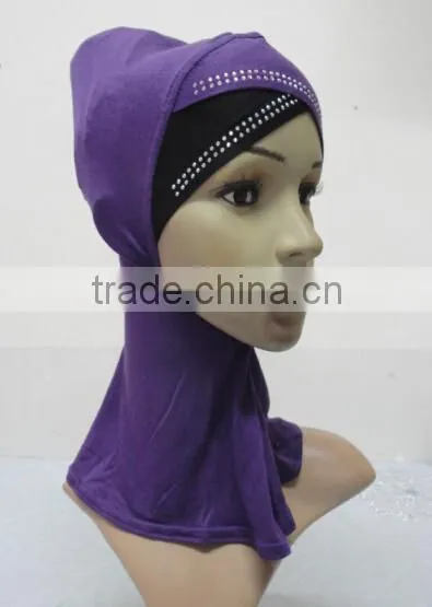 C079 New Style Two Color Ninja Hats With Rhinestones,neck Cover Hats photo-6