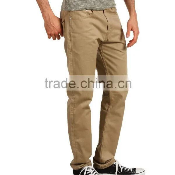European Style Mens Leisure Chino Pants Latest Style Men Pants - Stylish Slim Fit Mens Chino Pants - Men Cotton Twill Peach Fin photo-3