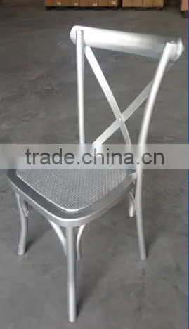 Wedding Furniture Stackable Wood Cross Back Chair photo-2