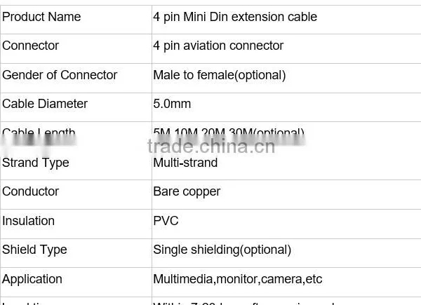 4pin 5M/10M/15M/20M/30M Audio Video Extension Cable photo-6