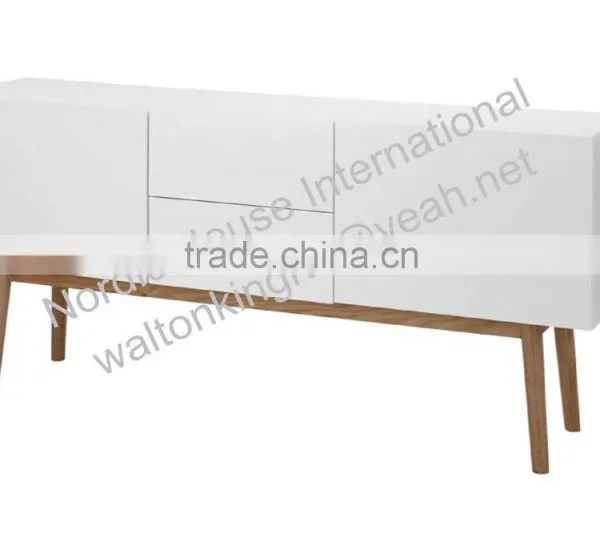 Scandinavian and Contemporary Credenza Modern Oak Matt Paint TV Stand Quality Choice photo-2