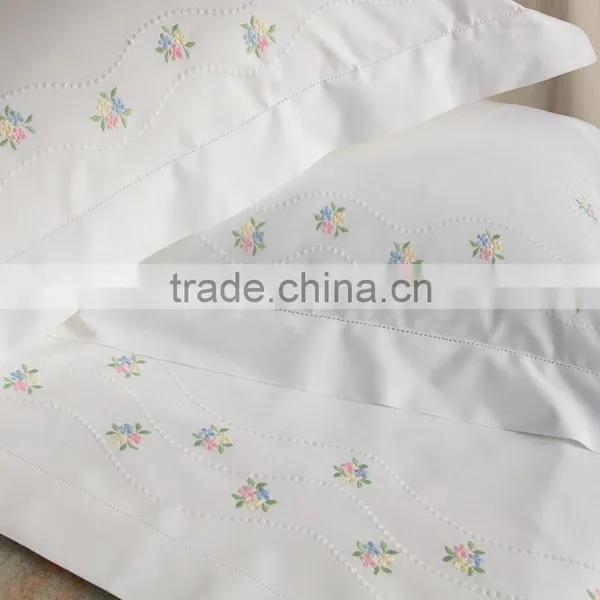 300 Thread Count Cotton Hand Embroidery Bed Sheet photo-6