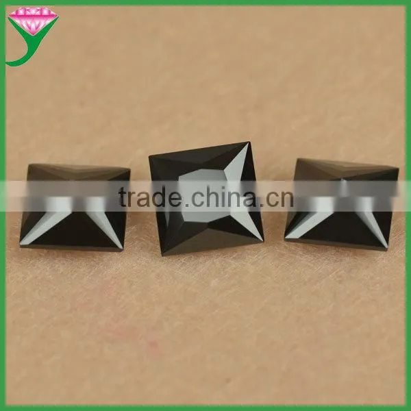 High Quality Supplier Square Princaess Cut Rough Synthetic Black Spinel Gem Stones