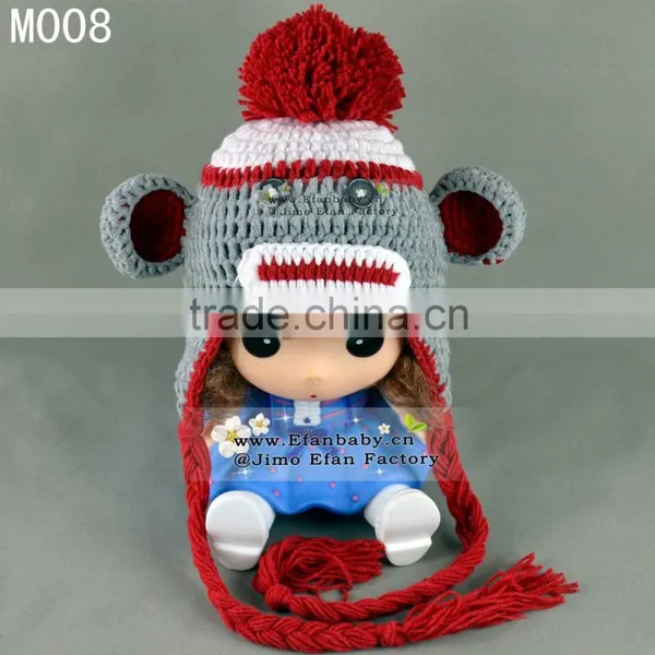 Cute Animal Beanie Custom Knitted Infant Crochet Hats Pattern photo-2