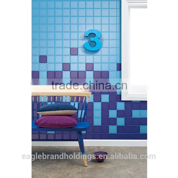15x15 Purple Foshan Glossy Wall Tile, Bathroom Square Ceramic Tiles photo-2