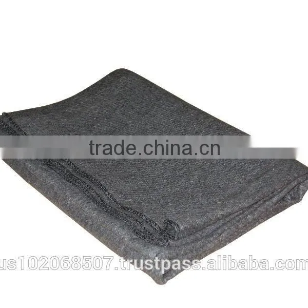 KEMP USA GREY BLANKET 30% WOOL