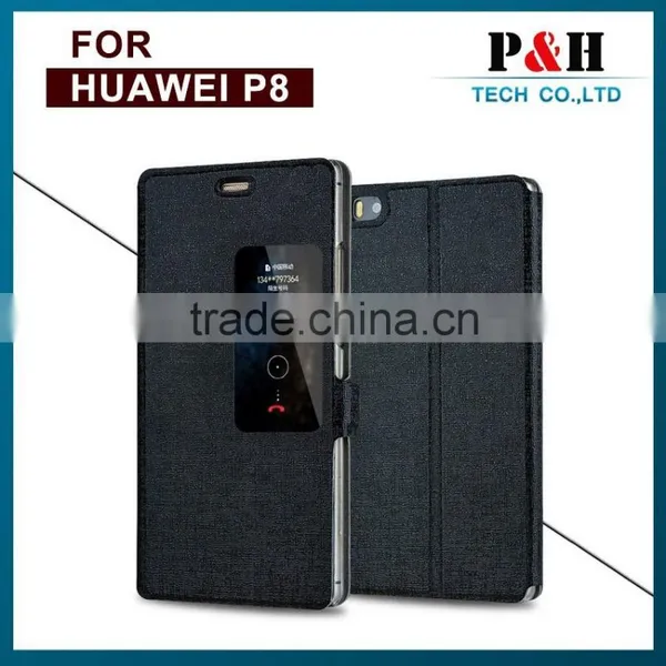 Factory Price for New Goldsand Series Window Filp Case for Huawei Ascend p8 photo-3