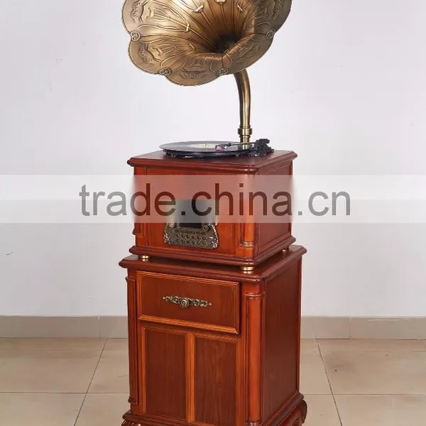 Newest Classical Style Good Quality Gramophone Antique Record Player photo-5