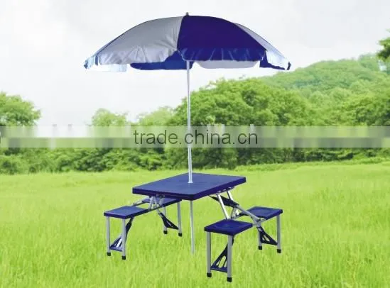 Outdoor Foldable Camping Table Picnic Table Beach Table With Beach Umbrella