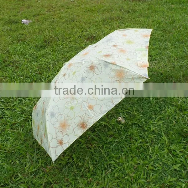 6K Lady Kid Flower Auto 3-folding Umbrella
