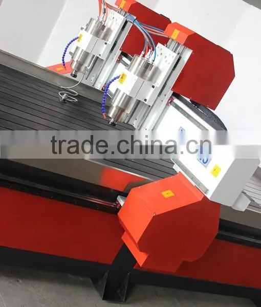 Double Z Double Head Wood Metal Stone CNC Carving Machine With Panasonic Servo Motor photo-6
