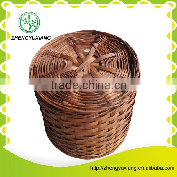 Handmade Bamboo Plant Basket With Plastic Bag photo-4