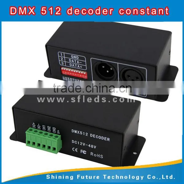DC12-48V 3channels 700MA Dmx512 Constant Current Led Rgb Dmx Decoder Dmx to Spi Decoder photo-2