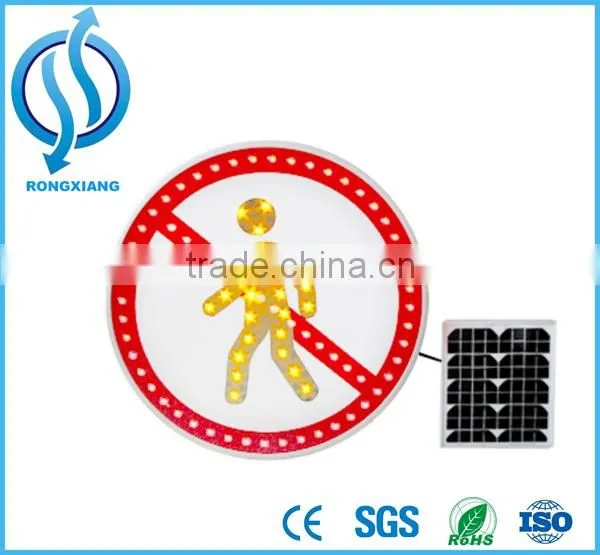 Pedestrian Solar Traffic LED Sign for Slow Down/High Brightness Solar Traffic Reflective LED Warning Signs photo-4
