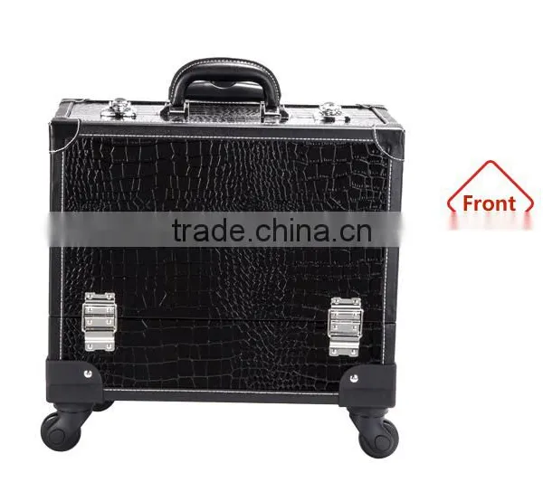 2014 China Fashion Waterproof Portable Travel Trolley Rolling Makeup Case Station photo-2