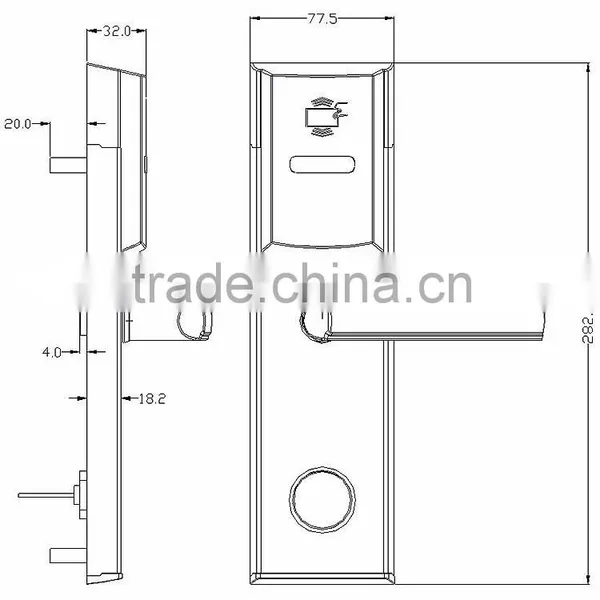 20% Save 304 Stainless Steel Rfid Card Security Handle Safe Electronic Digital Hotel Keyless Smart Lock photo-4