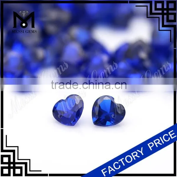 Wholesale Heart Cut Blue Sapphire Synthetic 112# Blue Spinel photo-2