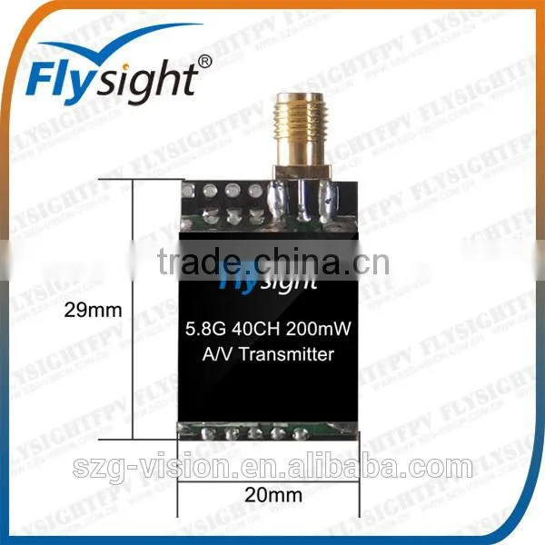 G2400 Flysight TX502 5.8ghz 200mW 40 ch 6g Wireless Fpv av Mini Transmitter /w Raceband for Racing Drone photo-3