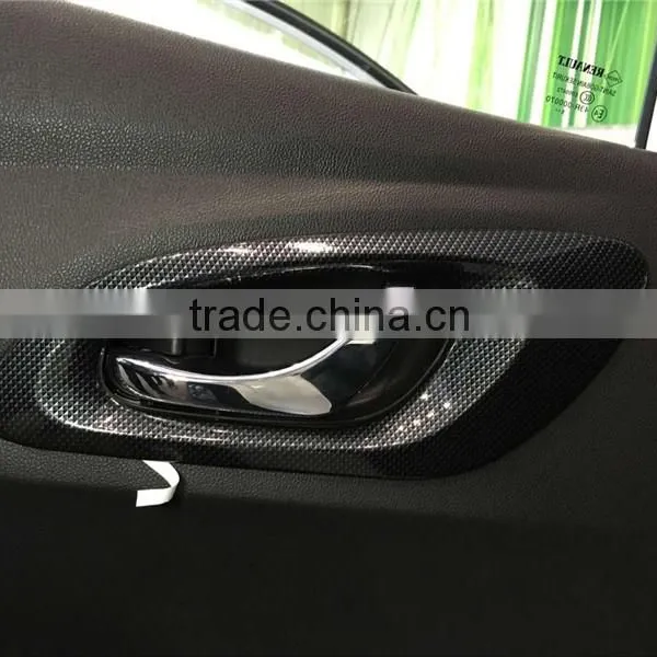 Hydrocarbon Inner Door Handle Insert Bowl Cover Trim ABS Chrome 4 Pcs For KADJAR Car Accessories 2016 photo-2