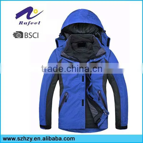 Blue and Black Waterproof Jacket Men Ski