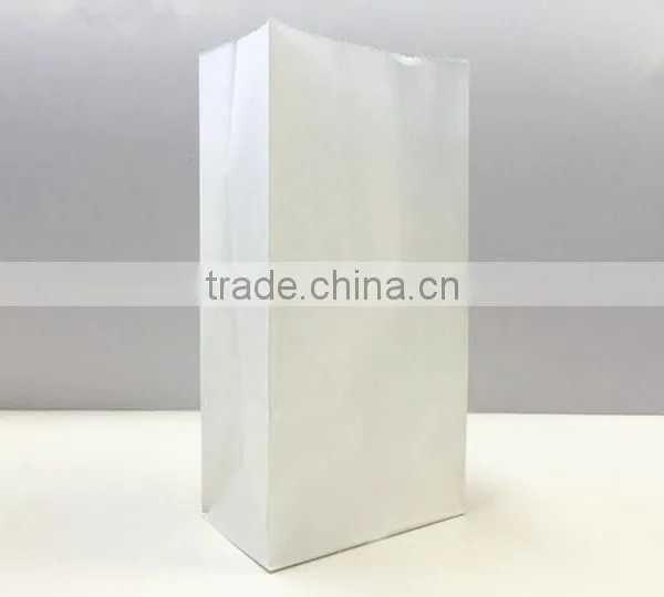 Flat White Kraft Paper Bag Square Bottom for Food Packaging photo-3