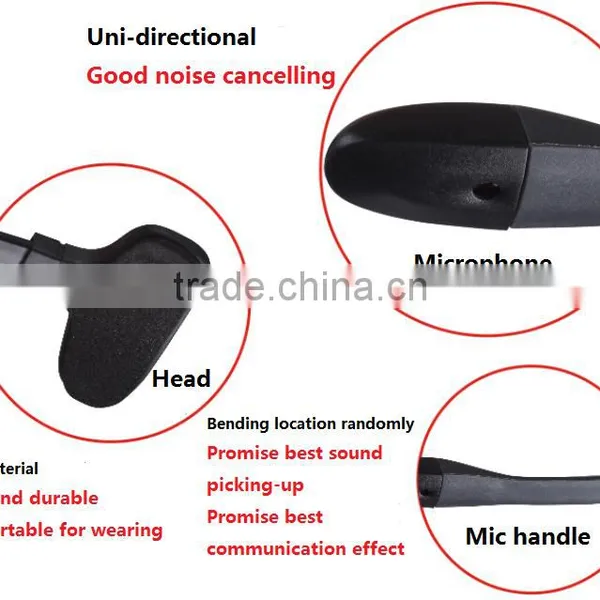 Microphone Headband Double Ear , Customer Service Headset for Call Center , Hot Telephone Earphone photo-2