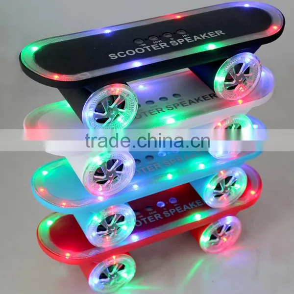 Colorful LED Light Bluetooth Speaker With TF USB Player FM Radio Mini Portable Scooter Bluetooth Speaker photo-5
