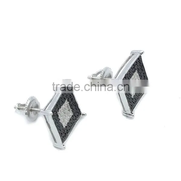925 Silver Jewelry Wholesale Micro Pave Setting Cubic Zircon Stud Earrings photo-2