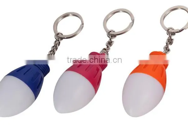 1 LED Bulb Shape Keychain Light Mini Keychain Led Flashlight Wholesale photo-3