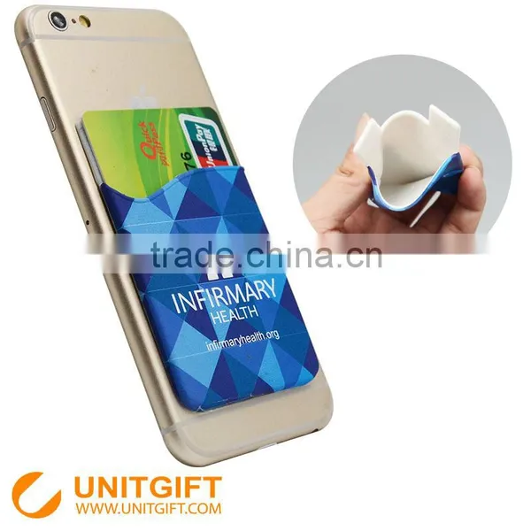 Custom 3M Sticky Smart Wallet Silicone Adhesive Cardholder for Iphone