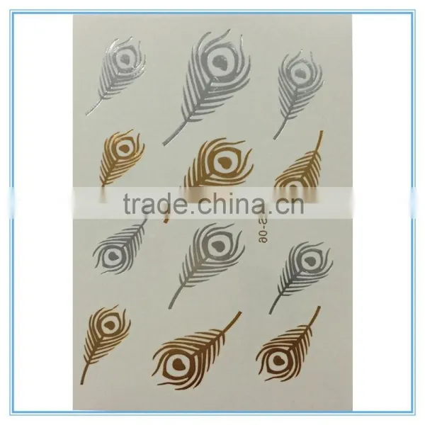 New Type Gold and Silver Body Printing Temporary Tattoos photo-2