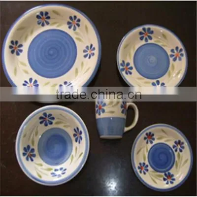 Exporter Houseware , Chinese Ceramic Dinnerware ,stoneware 18pcs Hand-painted Dinnerware