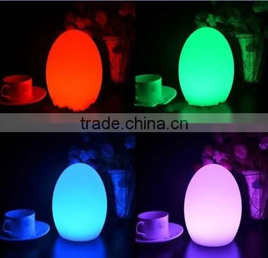 Hotel Used Novelty Lamp Changed Colors Egg Shaped Led Light/2016 Top Selling Eco-friend Table Lamp photo-3