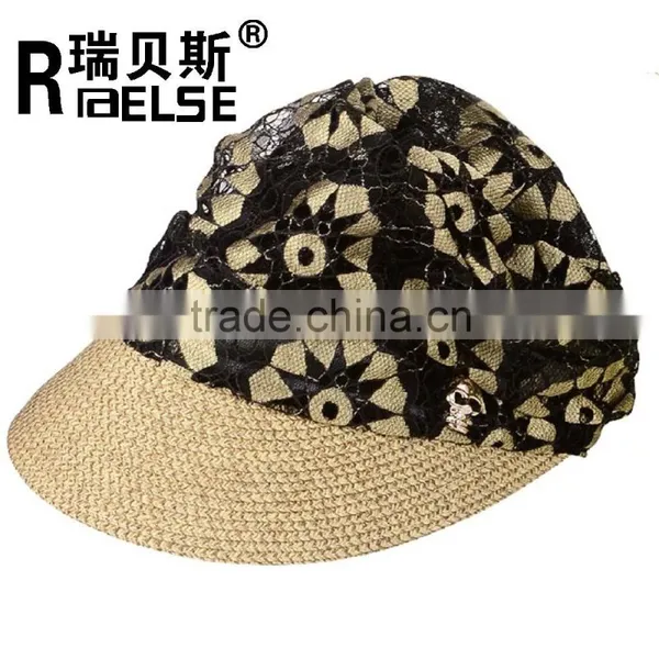 Fashion Girl Wide Brim Hat Sun Visor Hat Cheap Paper Straw Hat