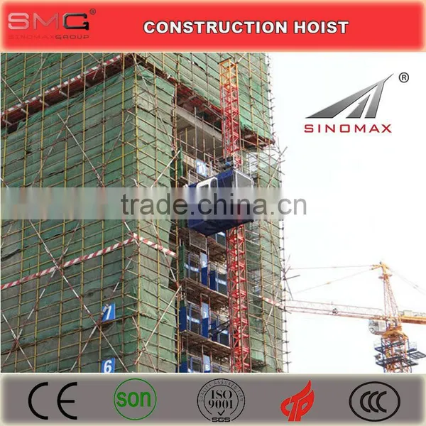 2T Single Cage/Cabin SC200 Building Construction Hoist, Construction Elevator, Construction Lifter for Sale in China