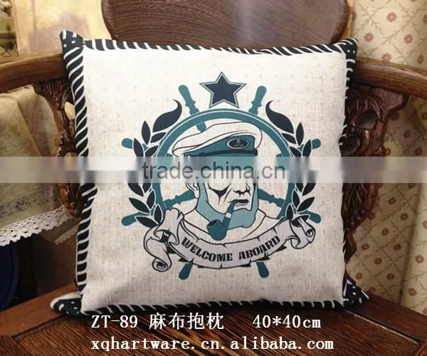 Nature Linen Material Custom Printed Cushion Pillow photo-2