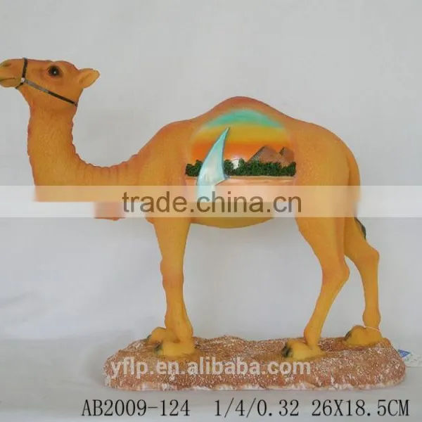 Polyresin Tourist Souvenirs, Camel Statue With Arabic Style Figure photo-2