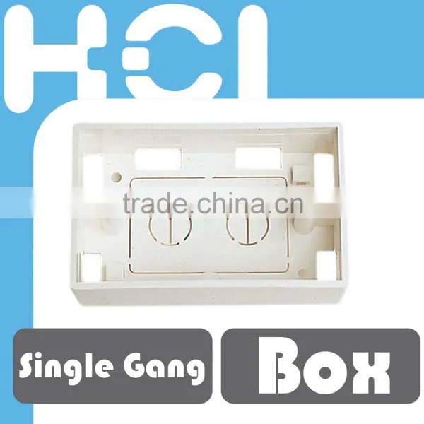 Taiwan Supplier Single Gang Mounted Back Boxes for Wall Outlets Faceplates