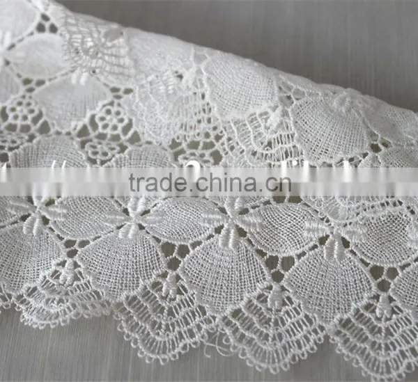 Good Looking 13cm White Polyester Embroidery French Lace photo-6