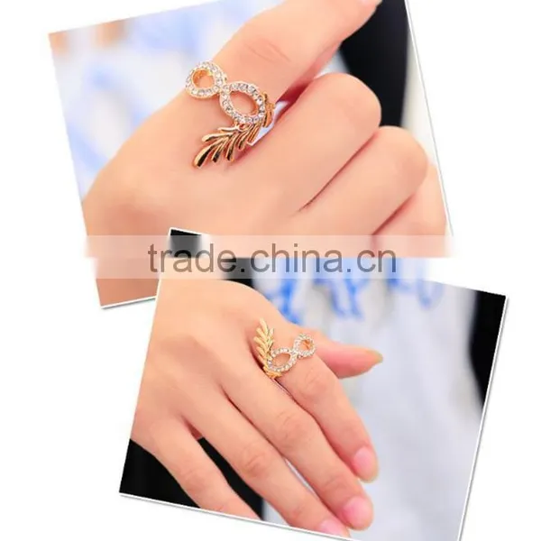 Sex Women Crystal Diamante Alloy Mask Rings photo-2