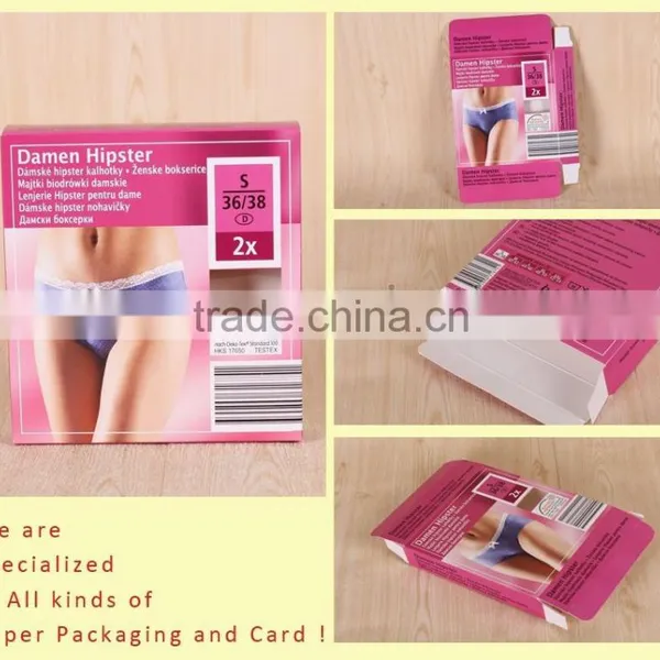 High Quality Flat Pack Women Underwear Packaging Box Design photo-3