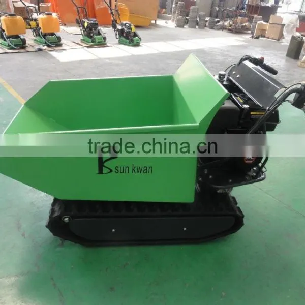 Europe Hot Selling 500kg Mini Construction Green Track Dumper photo-2